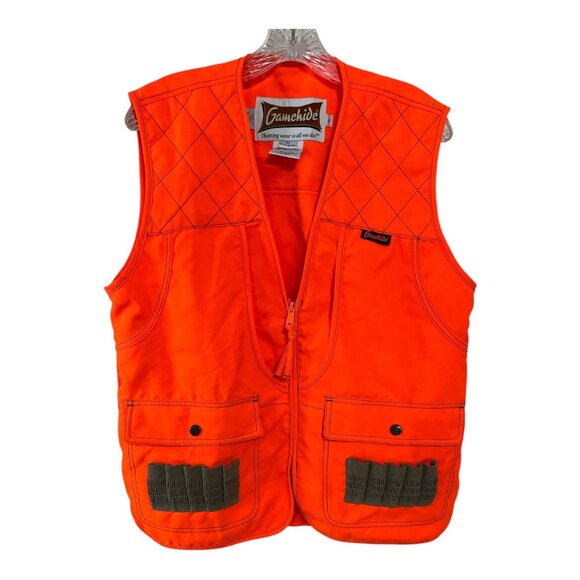 Gamehide Blaze Orange Hunting Vest XL – Early 2000s Outdoor Safety & Field Wear - Picture 1 of 4